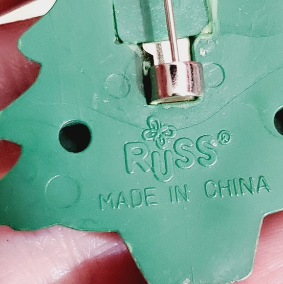 Vintage 1980's Russ Christmas tree brooch pin - Picture 4 of 5